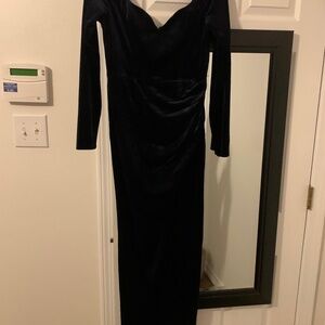Velour formal dress